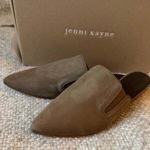Jenni Kayne oiled leather olive mules excellent
